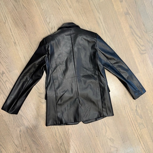 Sans Souci Boxy PU Blazer Women’s size L Large NWOT - Picture 7 of 9